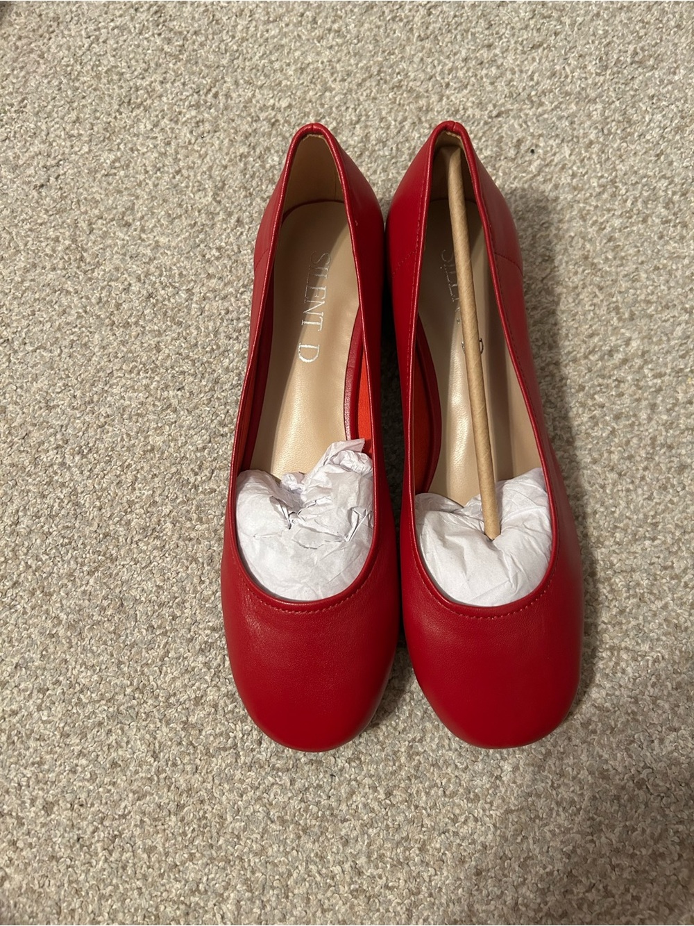 Anthropologie Cranberry Round-Toe Low Block Heel Pumps - Picture 2 of 8
